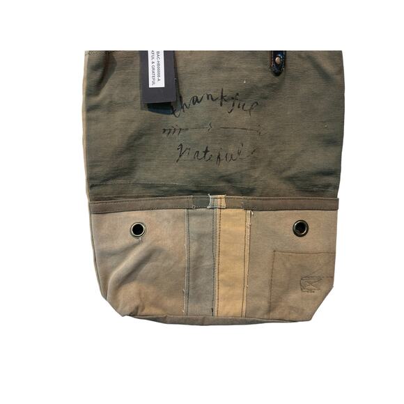 Vintage Addiction "Thankful and Grateful" Rectangular Lined Tote Bag NEW - Picture 4 of 14